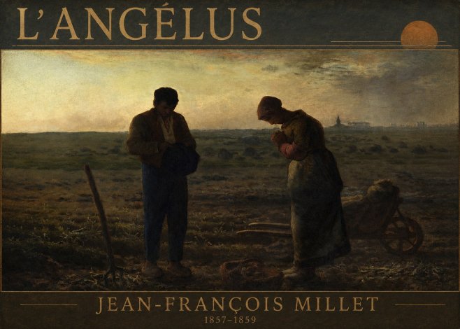 Jean-François Millet L'angélus III No3 - Affiche