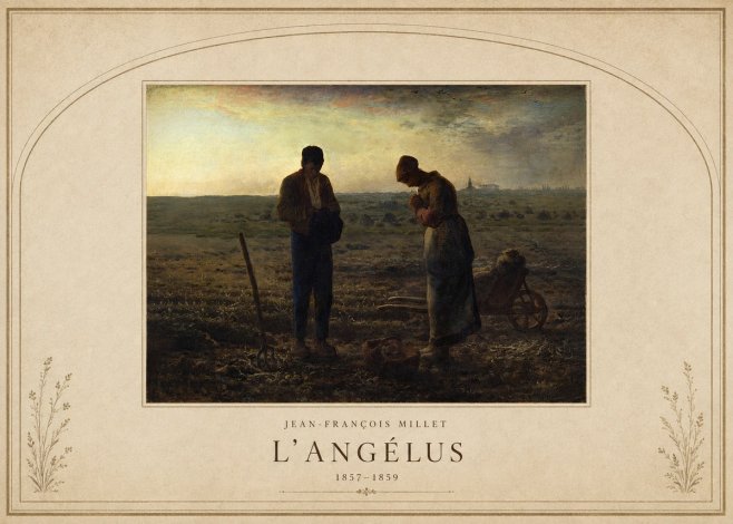 Jean-François Millet L'angélus III No4 - Affiche