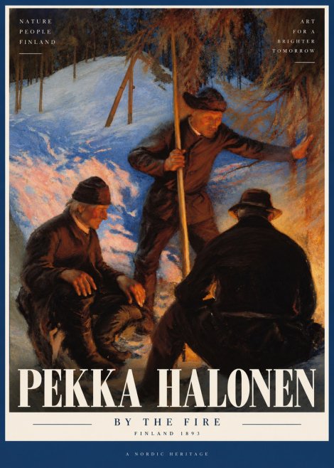 Pekka Halonen By the Fire No5 - Affiche