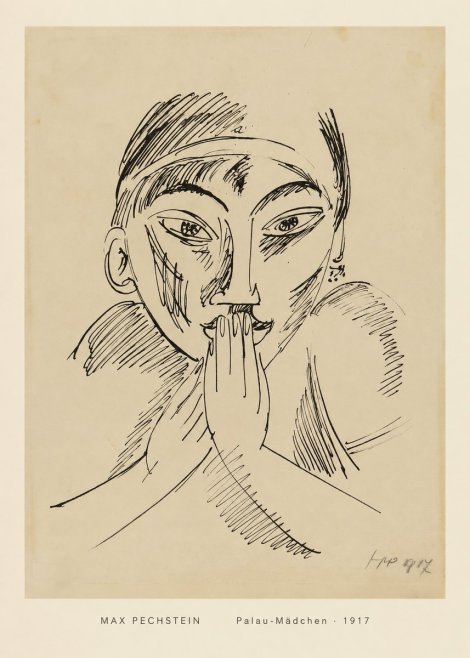 Max Pechstein Palau-mädchen No4 - Affiche
