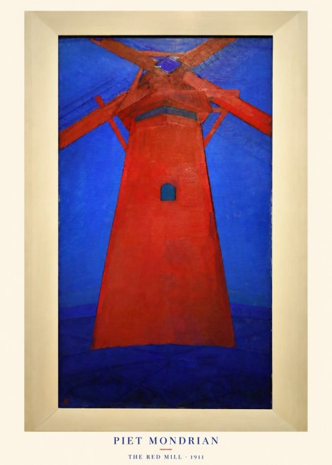 Piet Mondrian The Red Mill No5 - Affiche