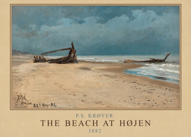 P.S. Krøyer The Beach at Højen No1 - Affiche