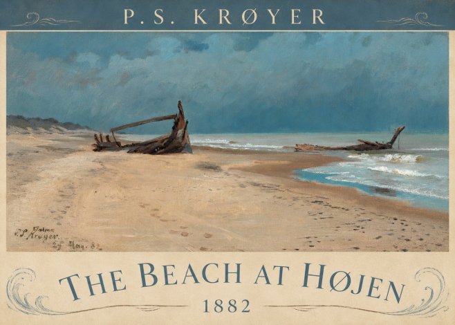 P.S. Krøyer The Beach at Højen No4 - Affiche