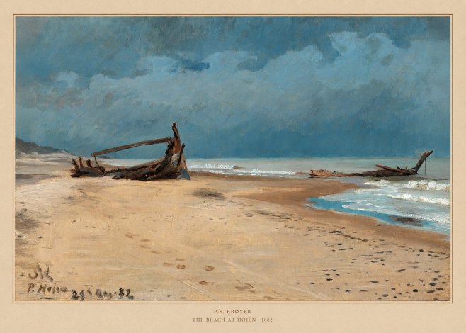 P.S. Krøyer The Beach at Højen No6 - Affiche