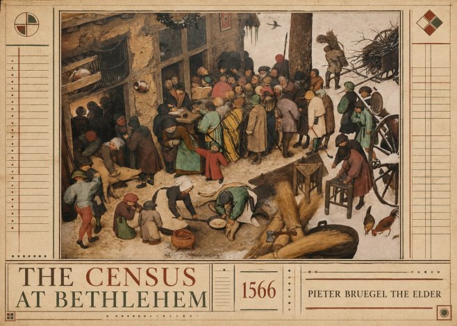 Pieter Bruegel The Census at Bethlehem III No2 - Affiche