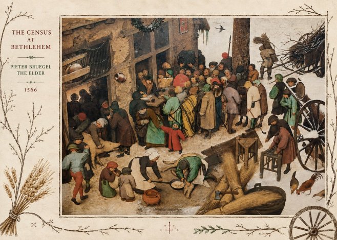 Pieter Bruegel The Census at Bethlehem III No3 - Affiche
