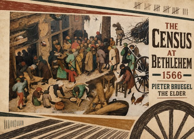 Pieter Bruegel The Census at Bethlehem III No6 - Affiche