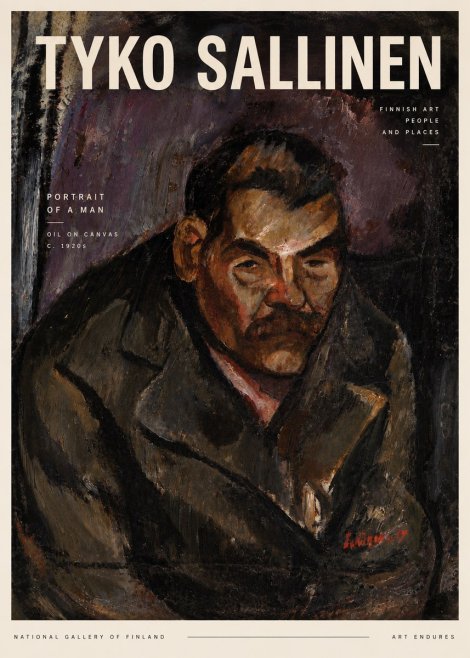 Tyko Sallinen Portrait of a Man V No5 - Affiche