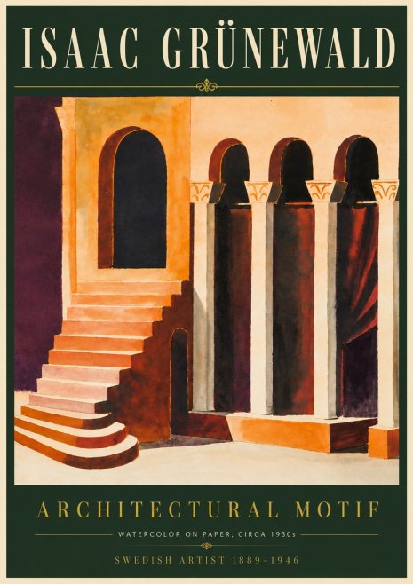 Isaac Grünewald Architectural Motif III No6 - Affiche