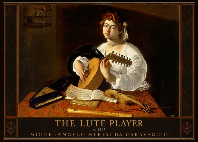 Michelangelo Merisi da Caravaggio The Lute Player No1 - Affiche