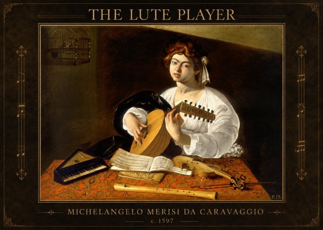 Michelangelo Merisi da Caravaggio The Lute Player No4 - Affiche