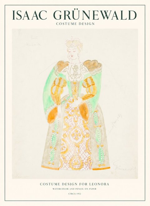 Isaac Grünewald Costume Design for Leonora No1 - Affiche