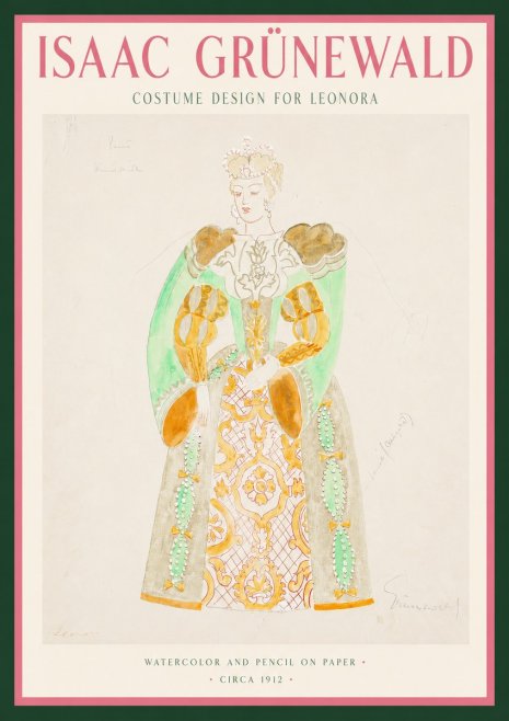 Isaac Grünewald Costume Design for Leonora No3 - Affiche