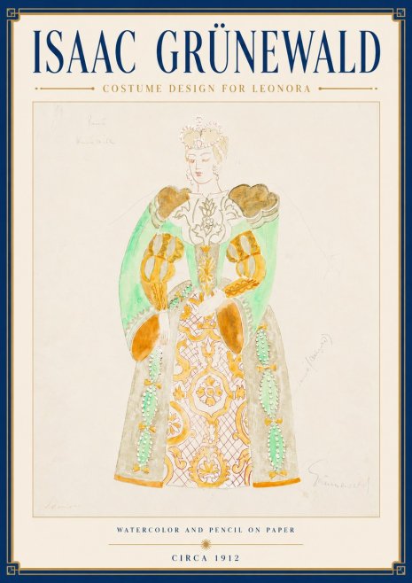 Isaac Grünewald Costume Design for Leonora No4 - Affiche