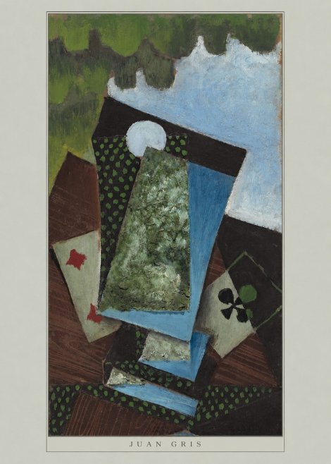 Juan Gris Playing Cards and a Siphon No6 - Affiche