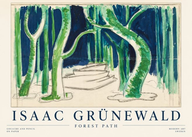 Isaac Grünewald Forest Path No1 - Affiche