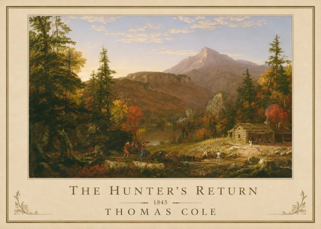 Thomas Cole The Hunter's Return II No3 - Affiche