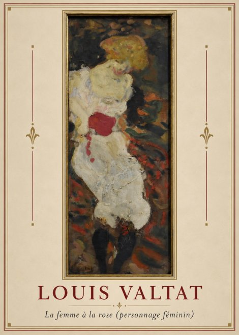 Louis Valtat La Femme À La Rose (Personnage Féminin) No2 - Affiche