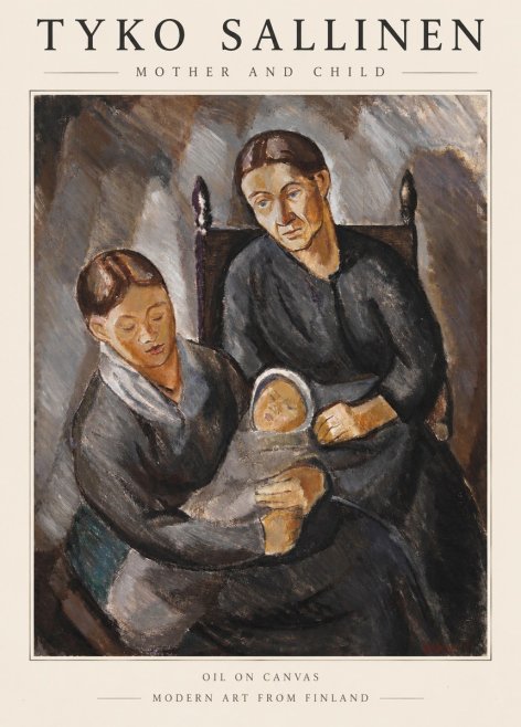 Tyko Sallinen Mother and Child No1 - Affiche
