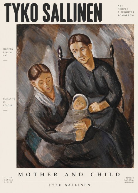 Tyko Sallinen Mother and Child No2 - Affiche