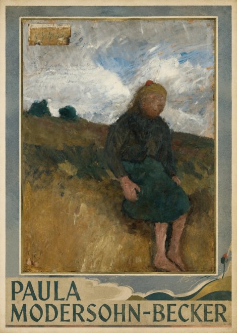 Paula Modersohn-Becker Seated Girl in the Moor No2 - Affiche