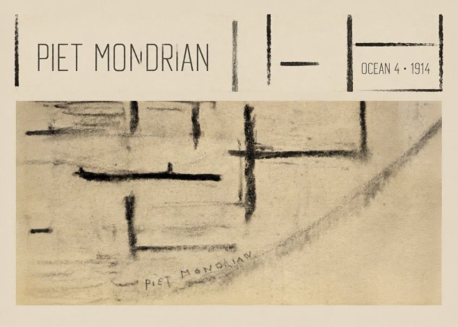 Piet Mondrian Ocean 4 No4 - Affiche