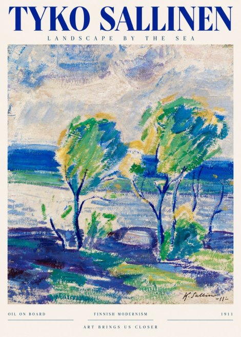 Tyko Sallinen Landscape by the Sea No3 - Affiche