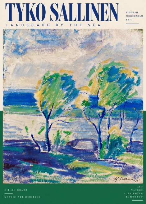 Tyko Sallinen Landscape by the Sea No5 - Affiche