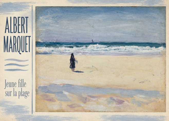 Albert Marquet Jeune Fille Sur La Plage No3 - Affiche