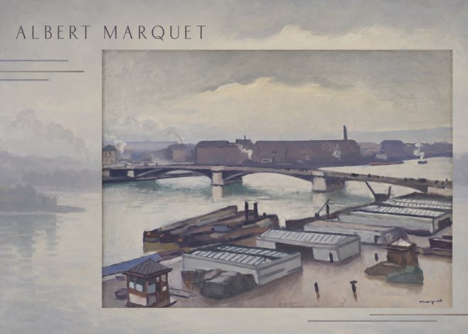 Albert Marquet River Scene, Paris No5 - Affiche