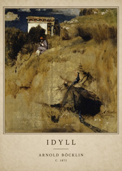 Arnold Böcklin Idyll - Fragment Eines Wandschirms No3 - Affiche