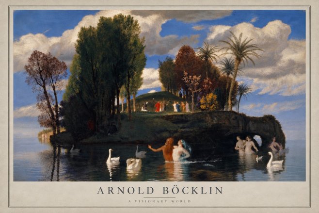 Arnold Böcklin The Island of Life No4 - Affiche