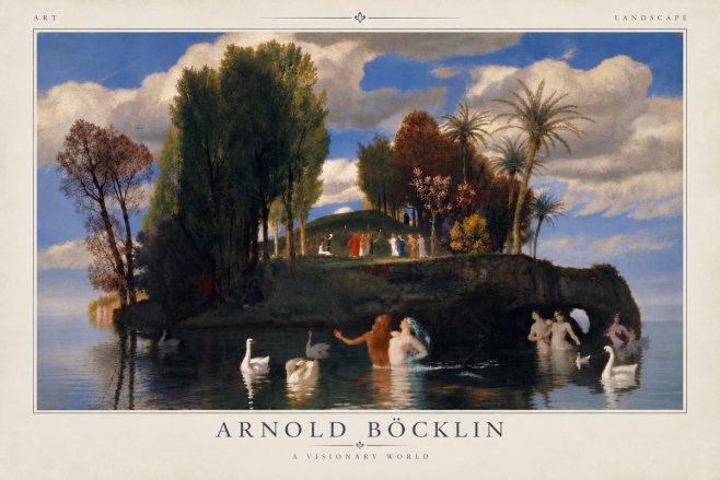 Arnold Böcklin The Island of Life No5 - Affiche