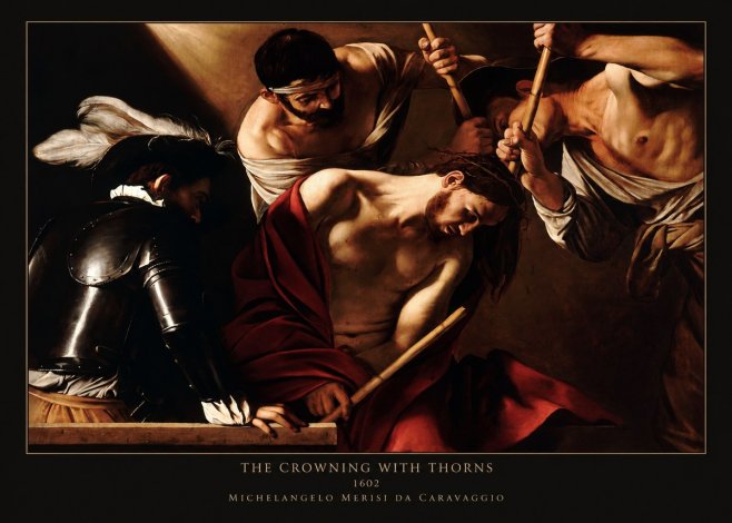 Michelangelo Merisi da Caravaggio The Crowning with Thorns II No5 - Affiche