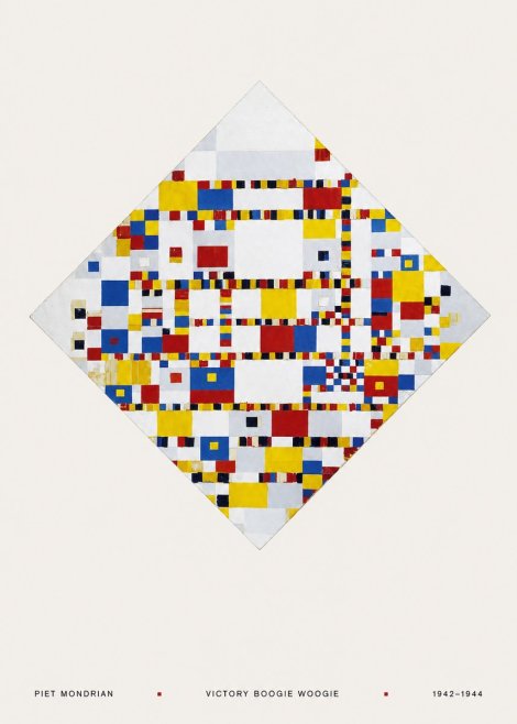 Piet Mondrian Victory Boogie Woogie No5 - Affiche