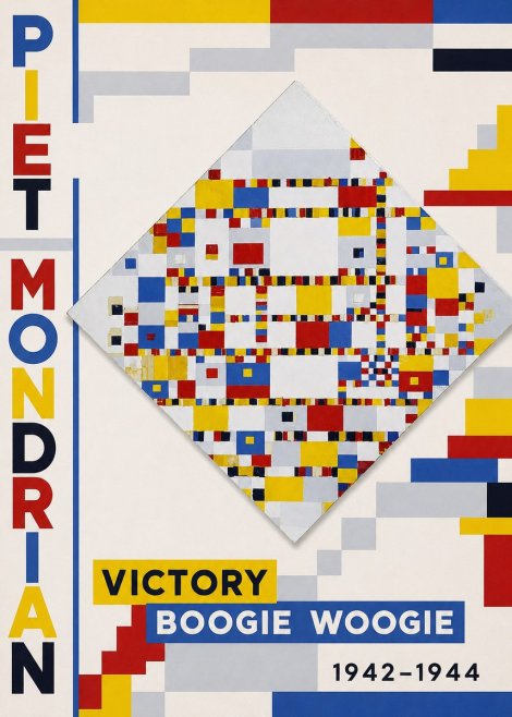 Piet Mondrian Victory Boogie Woogie No6 - Affiche