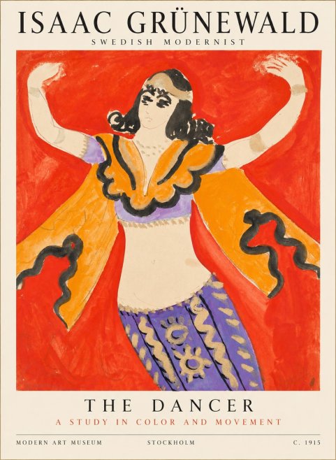Isaac Grünewald The Dancer I No1 - Affiche