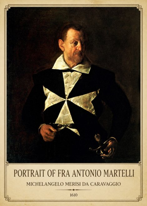 Michelangelo Merisi da Caravaggio Portrait of Fra Antonio Martelli No3 - Affiche