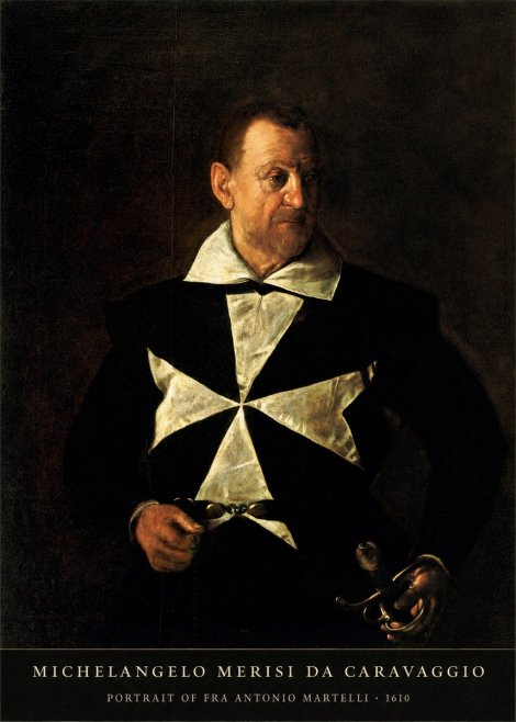 Michelangelo Merisi da Caravaggio Portrait of Fra Antonio Martelli No5 - Affiche