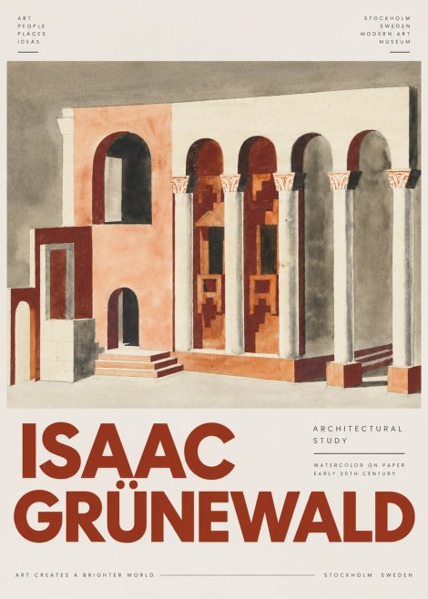 Isaac Grünewald Architectural Study I No4 - Affiche