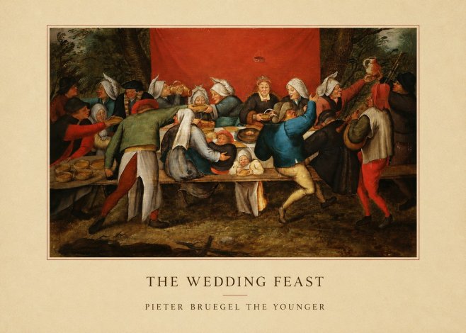 Pieter Bruegel The Wedding Feast No4 - Affiche