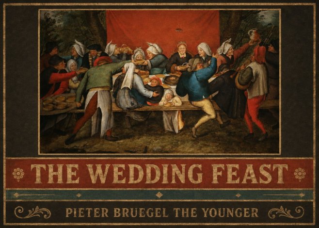 Pieter Bruegel The Wedding Feast No6 - Affiche