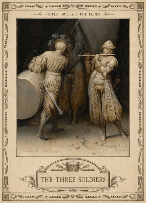Pieter Bruegel The Three Soldiers No5 - Affiche
