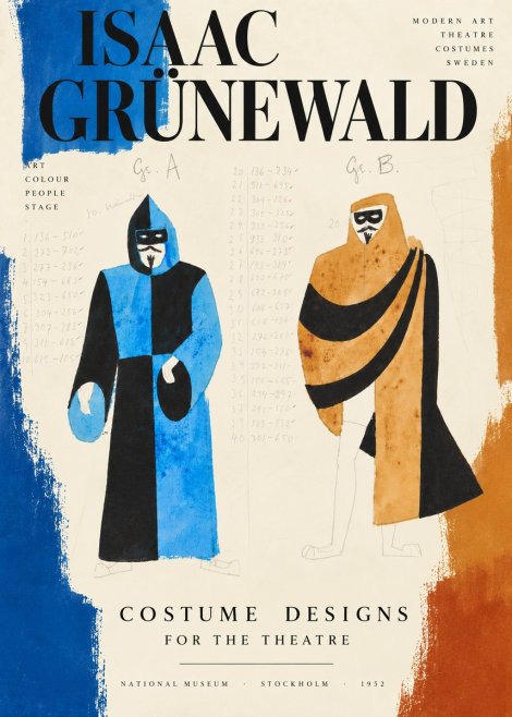 Isaac Grünewald Two Masquerade Figures - Costume Sketch No4 - Affiche