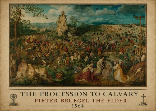 Pieter Bruegel The Processsson to Calvary No6 - Affiche