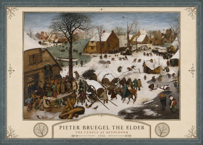 Pieter Bruegel The Census at Bethlehem IV No4 - Affiche
