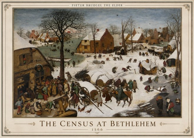 Pieter Bruegel The Census at Bethlehem IV No6 - Affiche