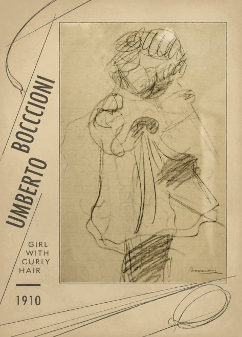 Umberto Boccioni Girl with Curly Hair No2 - Affiche