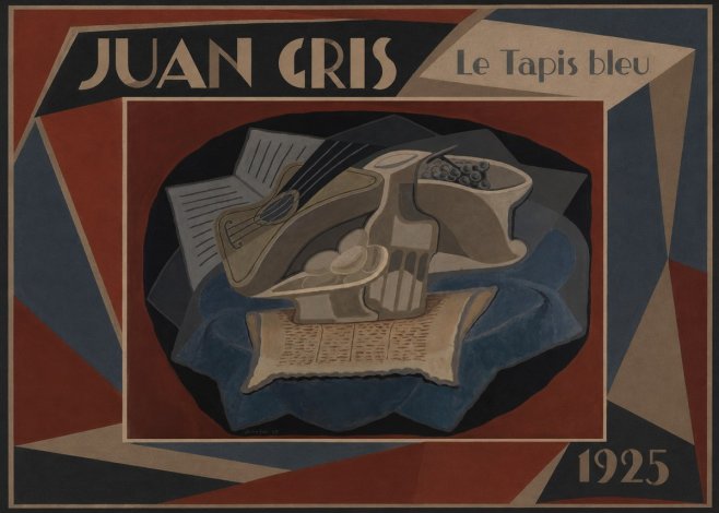 Juan Gris Le Tapis Bleu No1 - Affiche