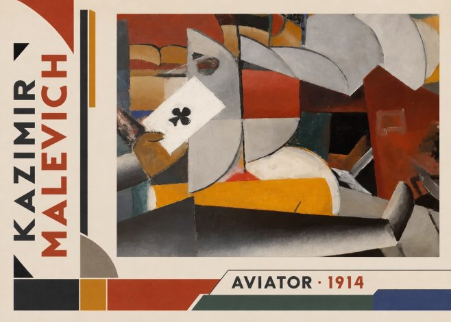 Kazimir Malevich Aviator No2 - Affiche